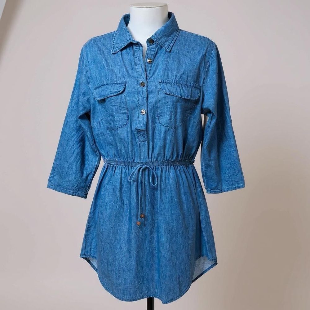 Speed Limit MPH Denim Mini Dress. Size Medium